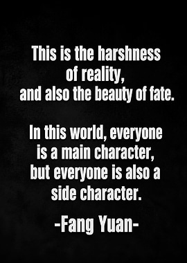 Harshness of reality and beauty of fate quote