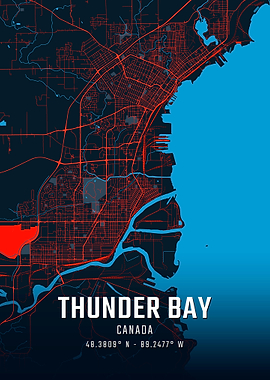Thunder Bay City Map