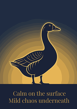 Goose with quote