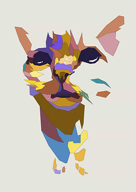 Geometric Cat Portrait