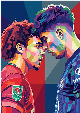 Football Players in Pop Art Style