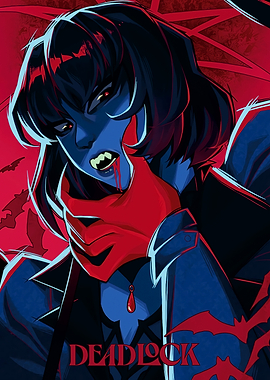 Vampire with Blood and Bats