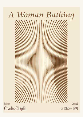 A Woman Bathing Vintage Poster