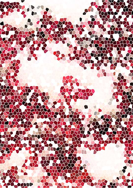 Red and White Mosaic Pattern