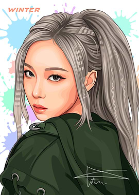 Winter K-Pop Idol Portrait