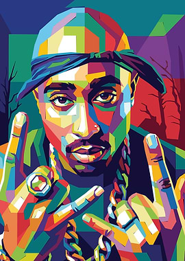 Tupac Shakur Pop Art Portrait