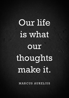 Marcus Aurelius Dark Minimalist Stoic Quote
