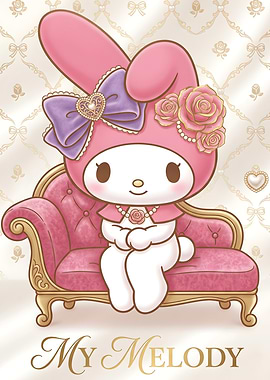 My Melody on a Pink Sofa