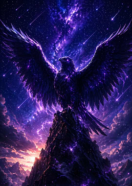 Cosmic Eagle on Mountain Peak
