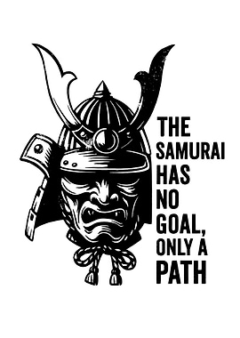 Samurai Mask with Inspirational Quote