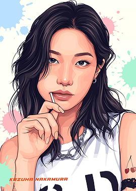 Kazuha Nakamura Portrait with Lollipop