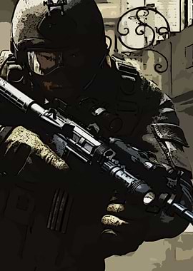 Soldier with Assault Rifle