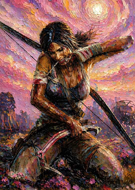 Lara Croft with Bow and Arrow