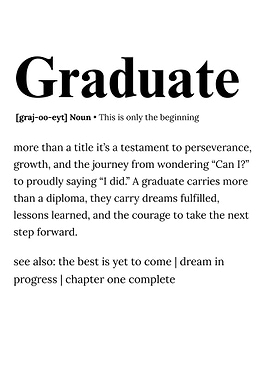 Graduation Gift Inspirational Student Graduate Definition