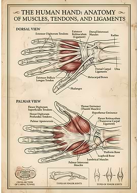Human Hand Anatomy Diagram