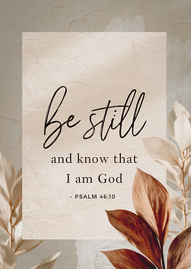 Be Still and Know I Am God
