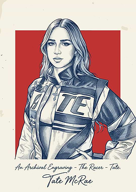 Tate McRae Racer Engraving