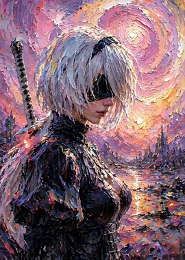 2B in a Swirling Sunset