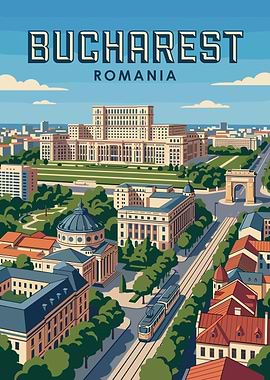 Bucharest Romania Cityscape