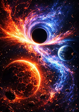 Cosmic Black Hole and Planets