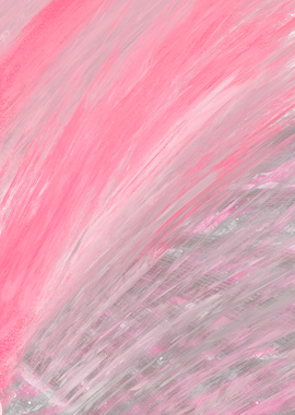 Abstract Pink and Gray Brushstrokes