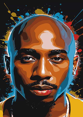Tupac Shakur Pop Art Portrait