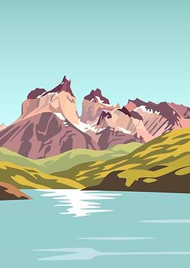 Mountain Lake Landscape