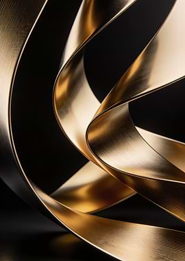 Abstract Gold Ribbons
