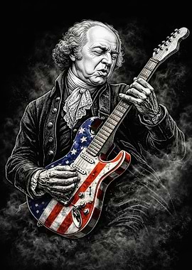 George Washington Playing Electric Guitar
