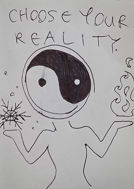 Choose Your Reality Yin Yang, by JM64