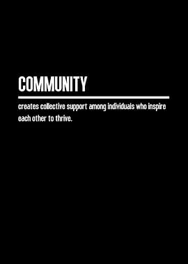 Community Definition Text Art
