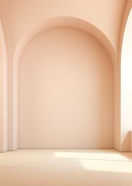 Tall Arch in Soft Neutral Interior — Soft Geometry No. 08