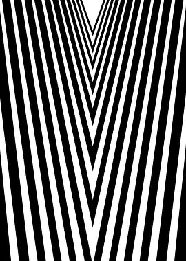 Abstract Black and White V Shape