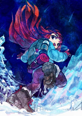 Celeste Mountain Climbing Artwork