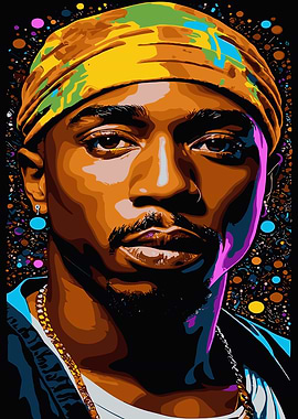 Tupac Shakur Pop Art Portrait