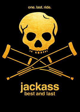 Jackass Skull and Crutches Poster