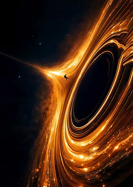 Astronaut falling into a black hole