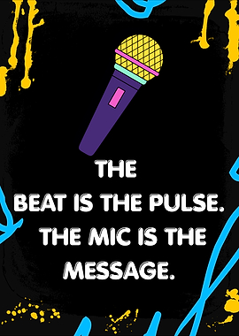 Microphone with Inspirational Text