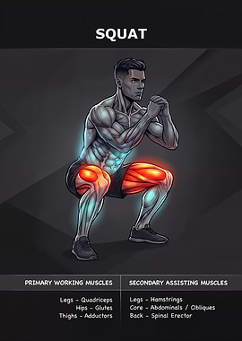 Squat Exercise Muscle Anatomy