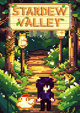 Stardew Valley Pixel Art Forest Path
