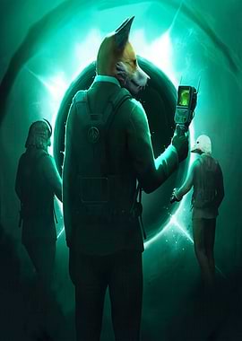 Anthropomorphic Fox Explorer with Portal