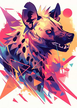 Stylized Hyena Portrait