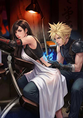 Tifa and Cloud Tattoo Scene