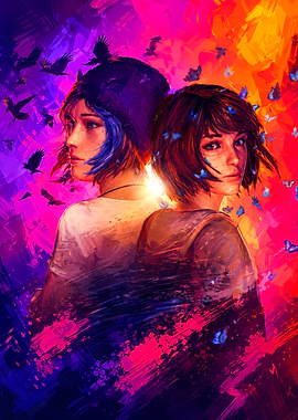 Max and Chloe with Butterflies and Crows