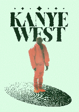 Kanye West in Red Outfit
