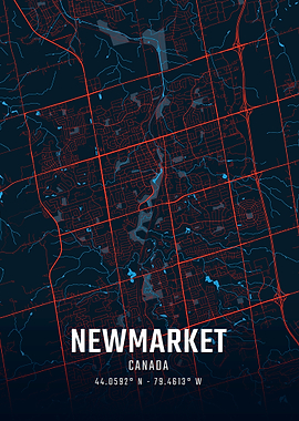 Newmarket Canada City Map