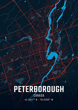 Peterborough Canada City Map