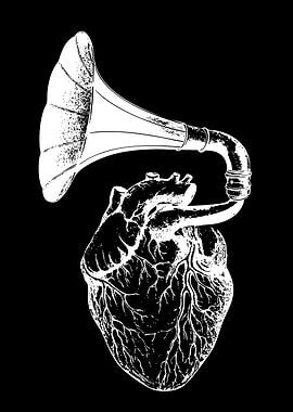 Heart with Gramophone