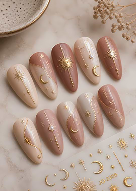 Celestial Nail Art Stickers