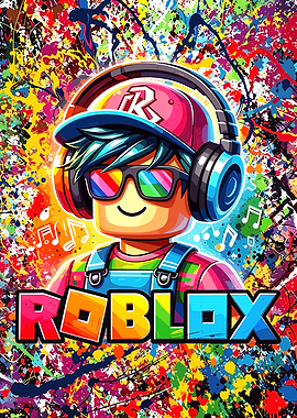 Roblox Character with Headphones and Sunglasses